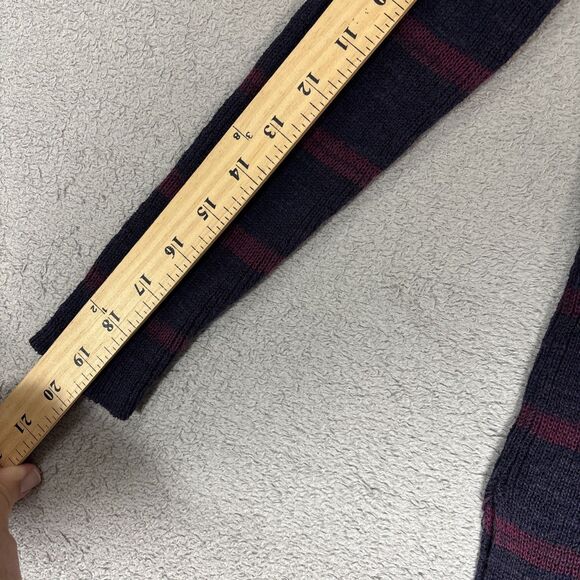 Free People Sweater Womens Oversized Size XS Navy Blue Stripes Coastal Lagenlook - Picture 10 of 16